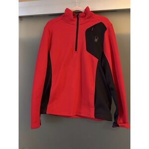Spyder Men's Raider 1/4 Zip Sweater Red Size Medium